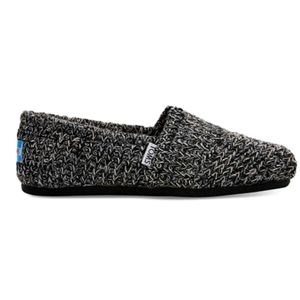 NWOT Blk Sweater Knit Alpargata TOMS